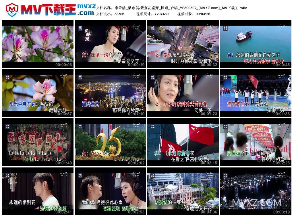 李荣浩_梁咏琪-紫荆花盛开_国语_合唱_YF800502